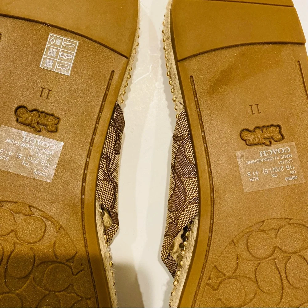 Coach Charli Espadrille Slides Size 11 - Picture 10 of 13